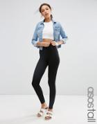 Asos Tall High Waisted Legging In Longer Length - Black