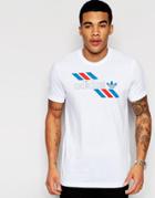 Adidas Originals T-shirt With Retro Print Aj7103 - White