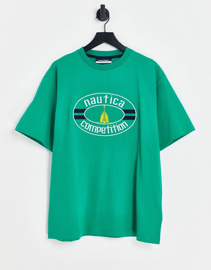 Nautica Competition Archive Calda Oversized T-shirt In Green