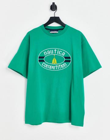 Nautica Competition Archive Calda Oversized T-shirt In Green