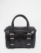 Urbancode Leather Barrel Bag - Black