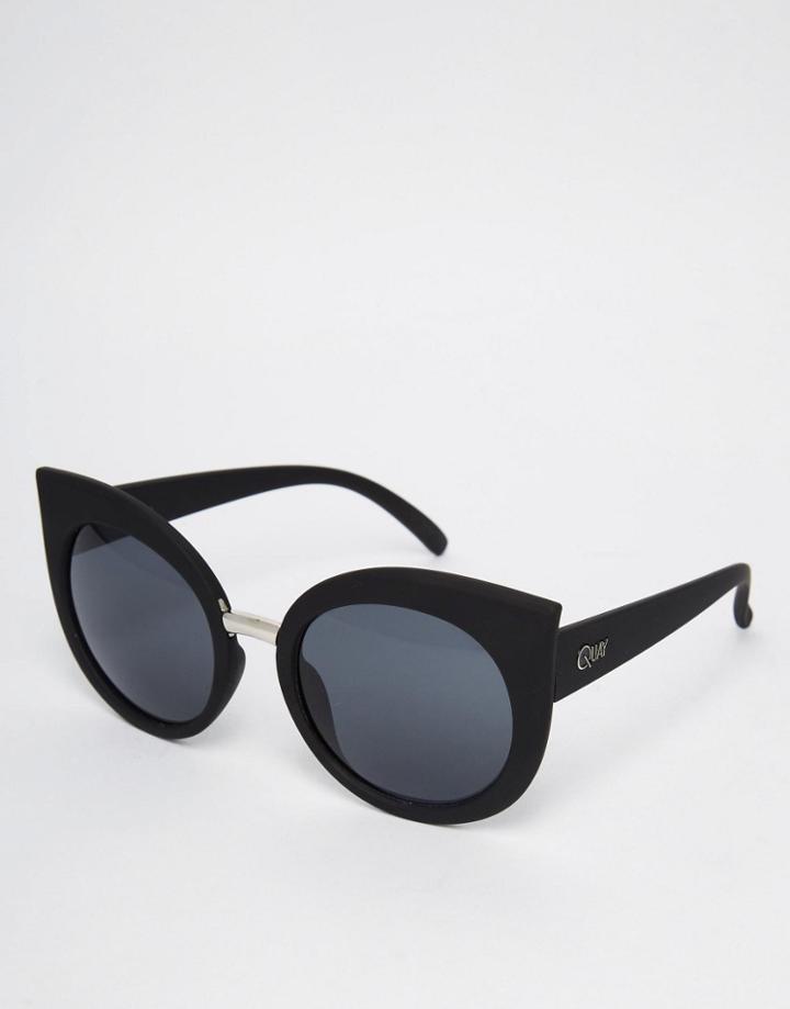 Quay Australia Dream Of Me Cat Eye Sunglasses In Black - Black