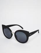 Quay Australia Dream Of Me Cat Eye Sunglasses In Black - Black