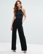 Lipsy High Neck Cornelli Wide Leg Jumpsuit - Black
