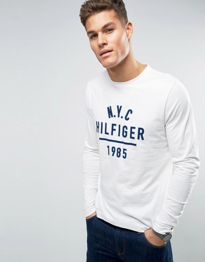 Tommy Hilfiger Pando Long Sleeve Top 1985 Logo - White