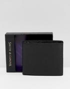 Smith And Canova Leather Wallet In Black Saffiano - Black