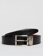Peter Werth Reversible Leather Belt In Black & Tan - Black