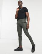 Asos Design Skinny Suit Pants In Forest Green
