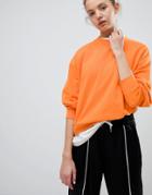 Weekday Huge Cropped Sweatshirt - Orange