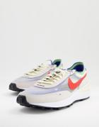 Nike Waffle One Sneakers In Coconut Milk/bright Crimson-neutral