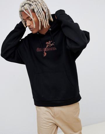 Weekday Big Hawk Storm Printed Hoodie - Black