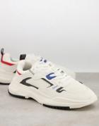 Bershka Sneakers In White With Red And Navy Detailing