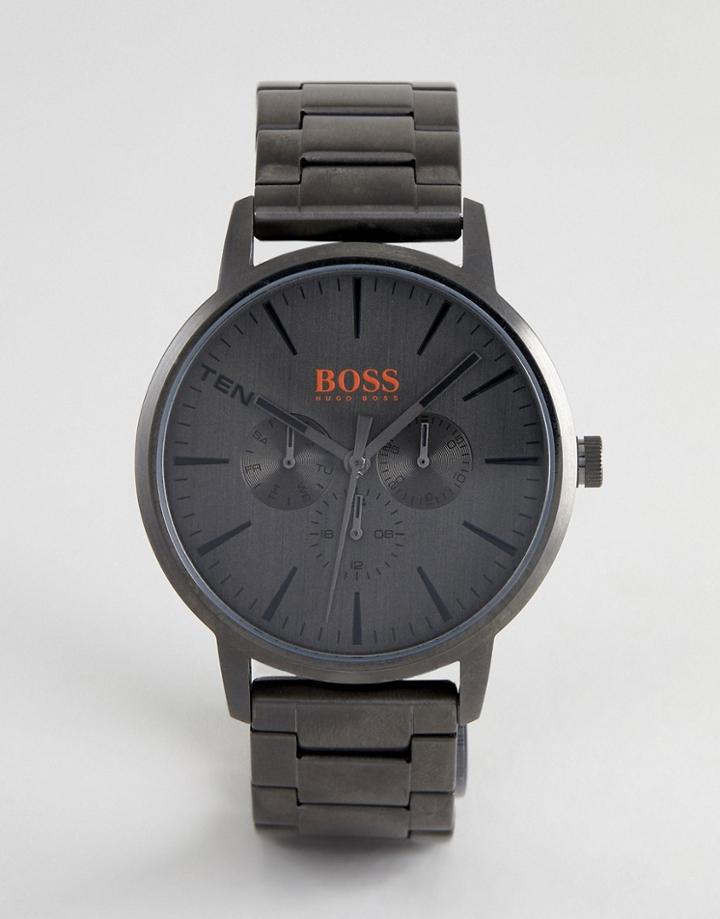 Boss Orange 1550068 Copenhagen Chronograph Bracelet Watch In Gunmetal - Silver