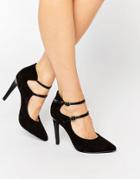 London Rebel Strappy Point Heeled Shoes
