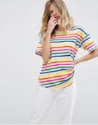 Warehouse Rainbow Stripe T-shirt - Multi