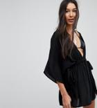 Asos Tall Channel Waist Beach Cover Up - Black