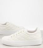 Asos Design Wide Fit Vine Chunky Sole Lace Up Sneakers In White