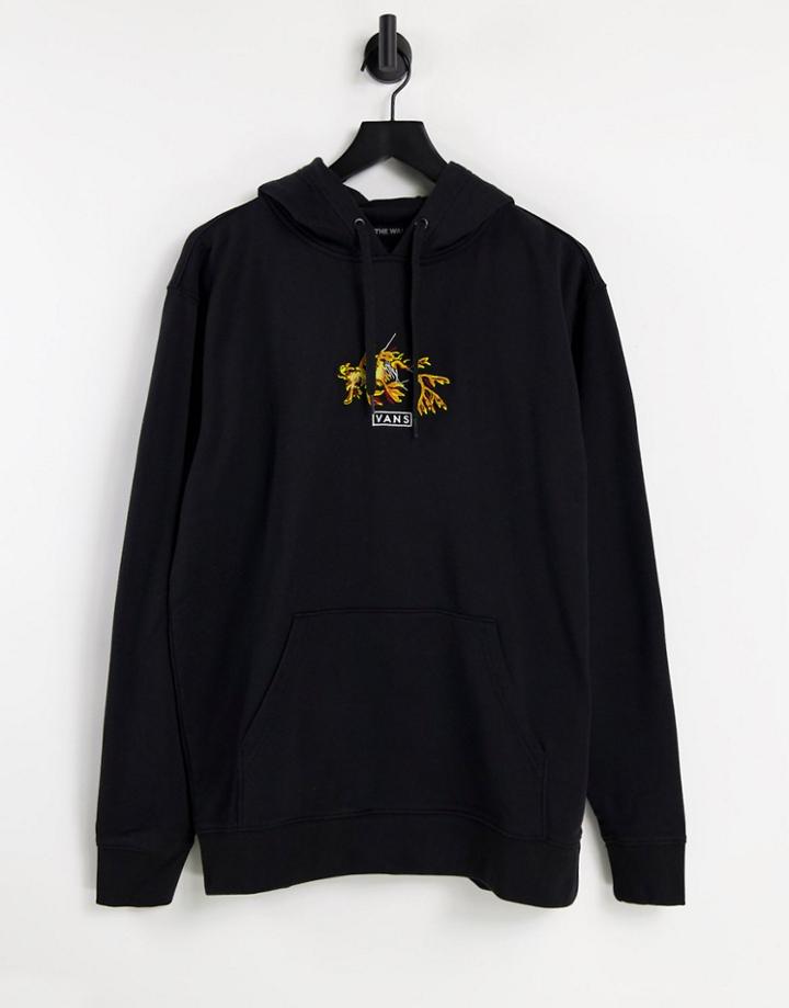Vans Reality Coral Pullover Hoodie In Black