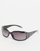 Asos Design 90s Sunglasses With Embellished Temple Detail In Black
