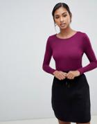 Brave Soul Marie Long Sleeve Top - Purple