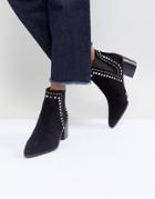Aldo Kiralia Studded Leather Ankle Boot - Black