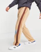 Liquor N Poker Slim Sweatpants In Beige With Blue And Brown Paneling - Part Of A Set-blues