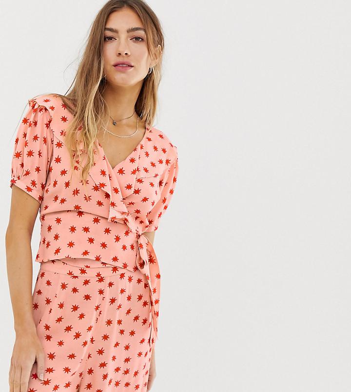 Lily & Lionel Exclusive Wrap Top In Cosmos - Pink