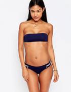 Melissa Odabash Bandeau Bikini Set With Zip Detail - Navy