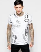 Lindbergh T-shirt With All Over Print - White