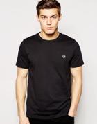 Fred Perry T-shirt With Crew Neck In Black - Black