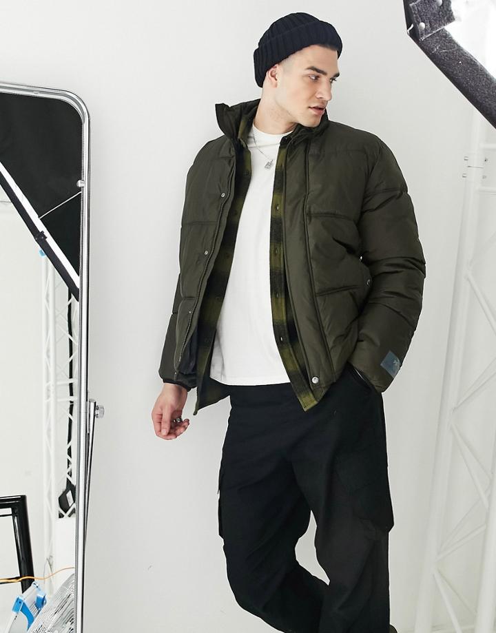 Ps Paul Smith Padded Jacket In Khaki-green