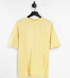 Collusion Unisex T-shirt In Vintage Yellow
