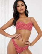 South Beach Ditsy Floral Print Bikini Top-multi