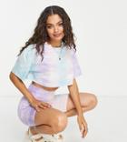 Urban Threads Petite Tie Dye Cropped T-shirt - Part Of A Set-multi