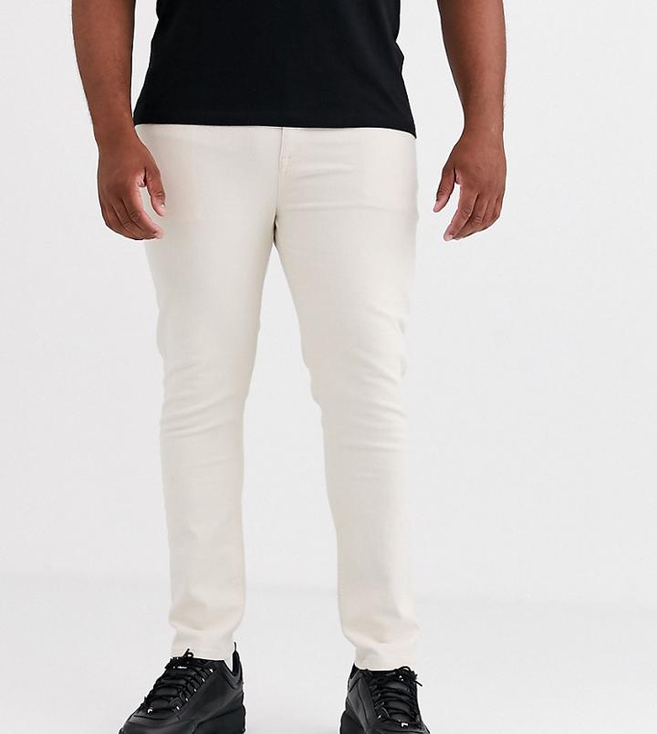 Asos Design Skinny Jeans In Ecru