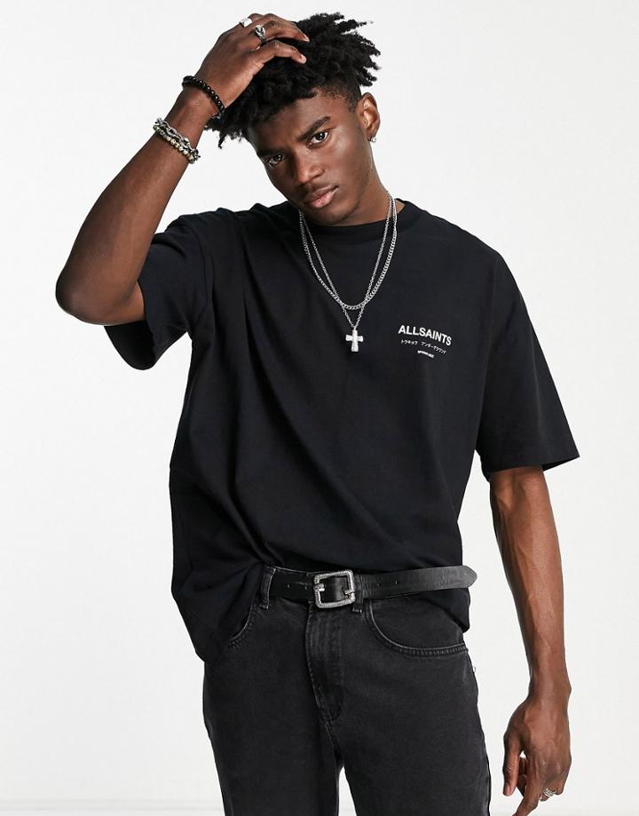 Allsaints Underground T-shirt In Black