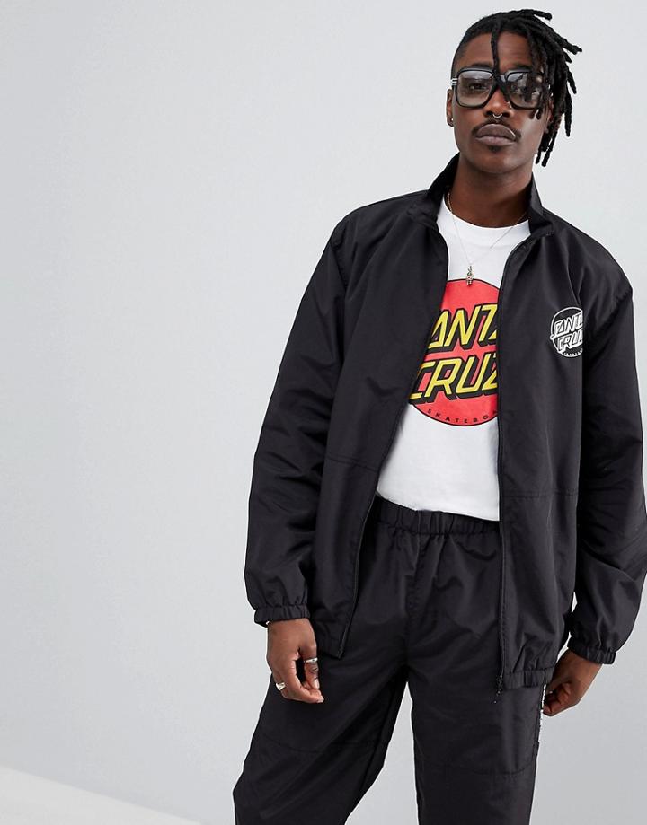 Santa Cruz Gamma Track Jacket With Taping In Black - Black