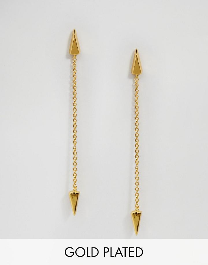 Gorjana Takara Arrow Drop Chain Earrings - Gold