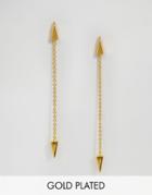 Gorjana Takara Arrow Drop Chain Earrings - Gold