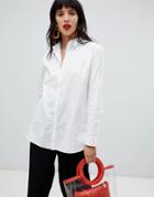 Pieces Cotton Shirt - White