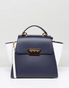 Zac Zac Posen Eartha Top Handle Navy Outline Bag - Navy
