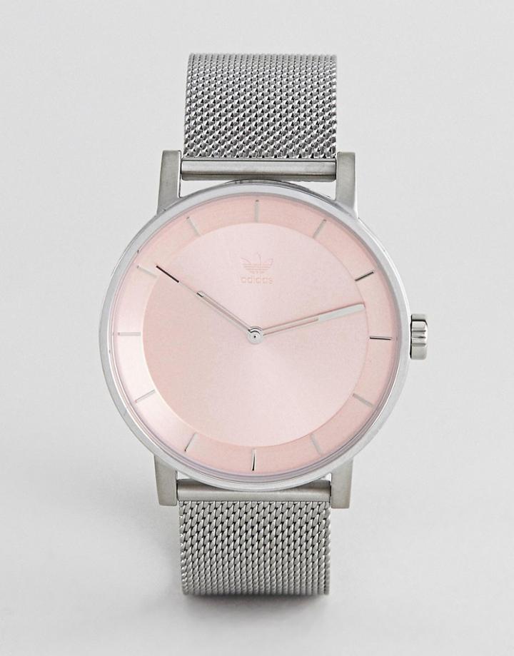 Adidas Z04 Balance Mesh Watch In Silver - Silver