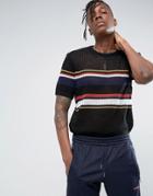 Asos Stripe Mesh T-shirt - Multi