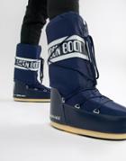 Moon Boot Classic Snow Boots In Navy - Navy