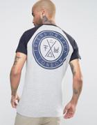 Friend Or Faux Cosmos Back Print Raglan Sleeve T-shirt - Gray