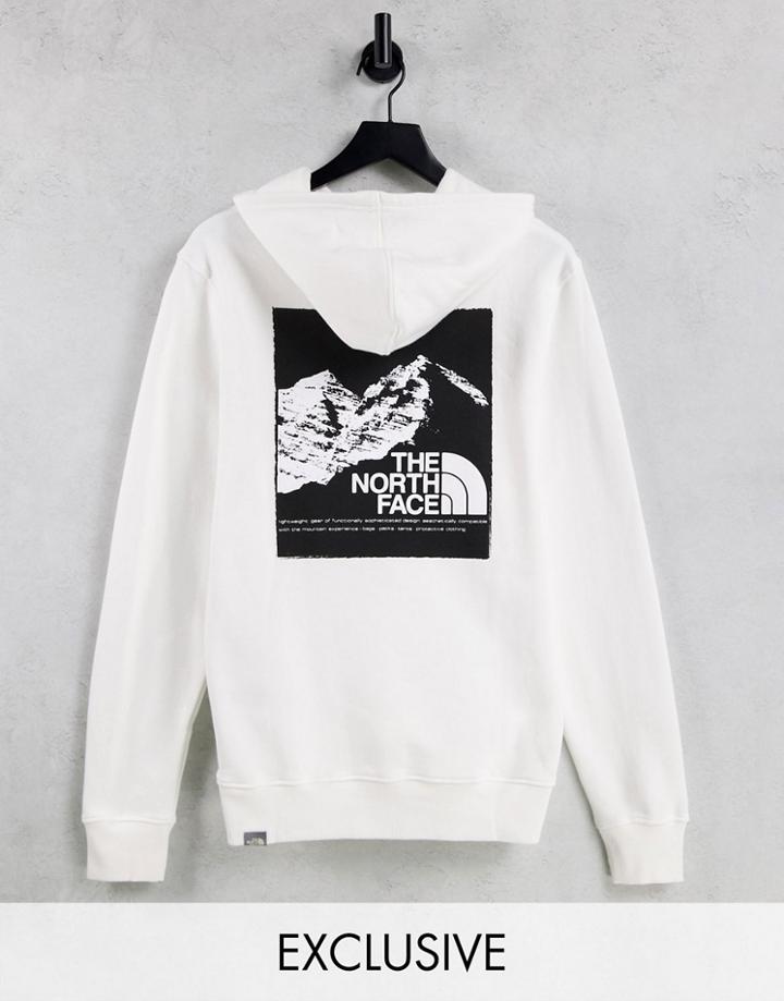 The North Face Graphic Hoodie In White Exclusive At Asos