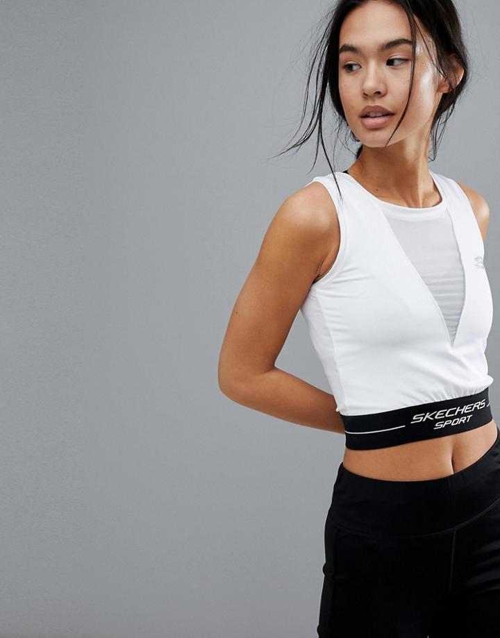 Skechers Una Active Crop Top - White