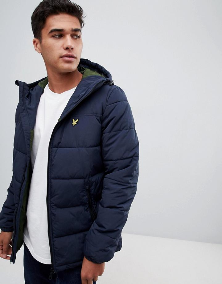 Lyle & Scott Padded Jacket In Navy - Navy