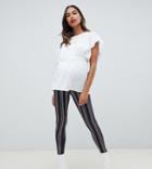 Asos Design Maternity Stripe Print Legging - Multi