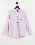Vero Moda Corduroy Overshirt Jacket In Lilac-purple